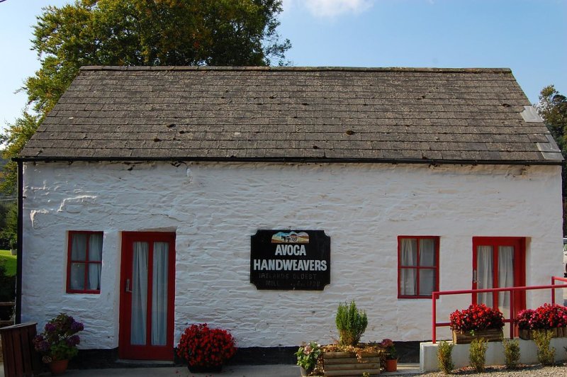 Avoca Handweavers by bea & txm & alan white cottage with avoca handweavers on the wall